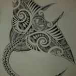 Polinéz tetoválásvázlatok - csípősbéka - exkluzív rajz