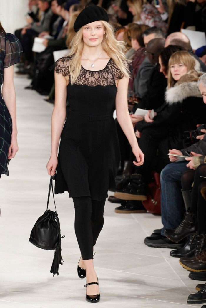 elegantné vypasované šaty od Polo Ralph Lauren Čierny outfit Polo Ralph Lauren