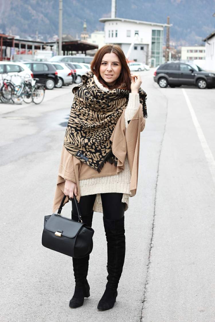 Štýl vrstvenia ako zimný outfit so svetrom