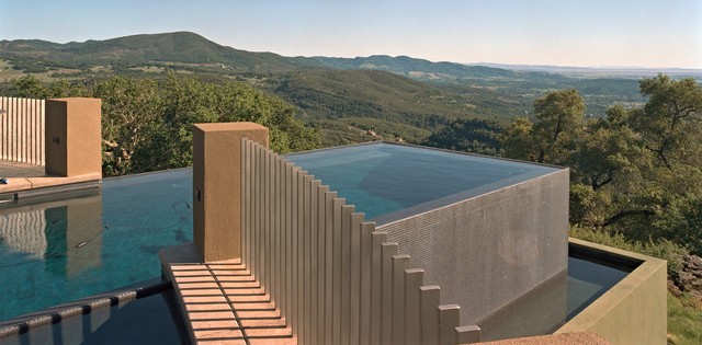 Architekti domy bazén príroda panoráma súkromie obrazovka