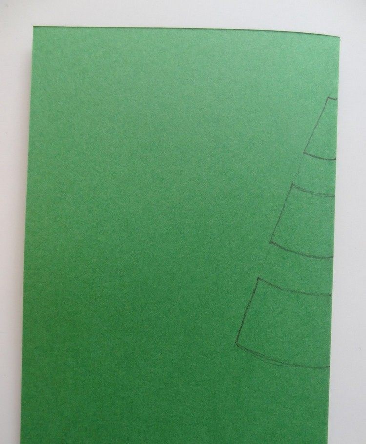 Vysuňte jedľu zo zeleného papiera vianočné pohľadnice-vlastný dizajn-vyskakovací strom-jedľa