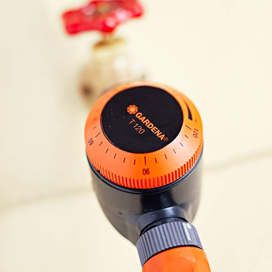 nápady na záhradu nastavujú časovač na úsporu vody nápady na záhradu na šetrenie času nastaveným na vodu