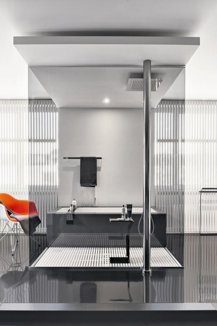 Vaňa a sprchovací kút vedľa seba - systém Frontal 01 vaňa-sprcha-zóna-PREDNÁ-01-kúpeľňový-nábytkový-systém-makro