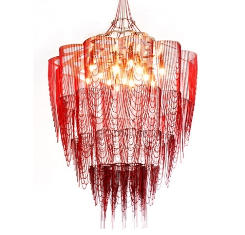 dizajnové lustre vŕbová lampa zjemňujú interiér v červenej farbe dizajnové lustre z vŕbovej žiarovky dodávajú interiéru červenú farbu