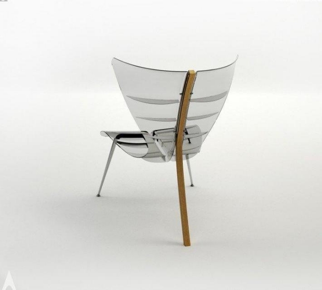 Kreslo design manta Hakan Gürsu drevená lamela kov plast