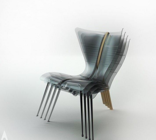 Stolička design mantarachen Hakan Gürsu dizajnér stohovateľná