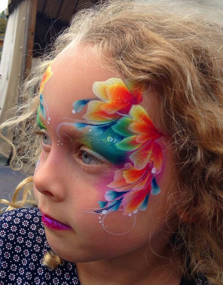 princezná make -up dievča farebné leto jar kvety kvety