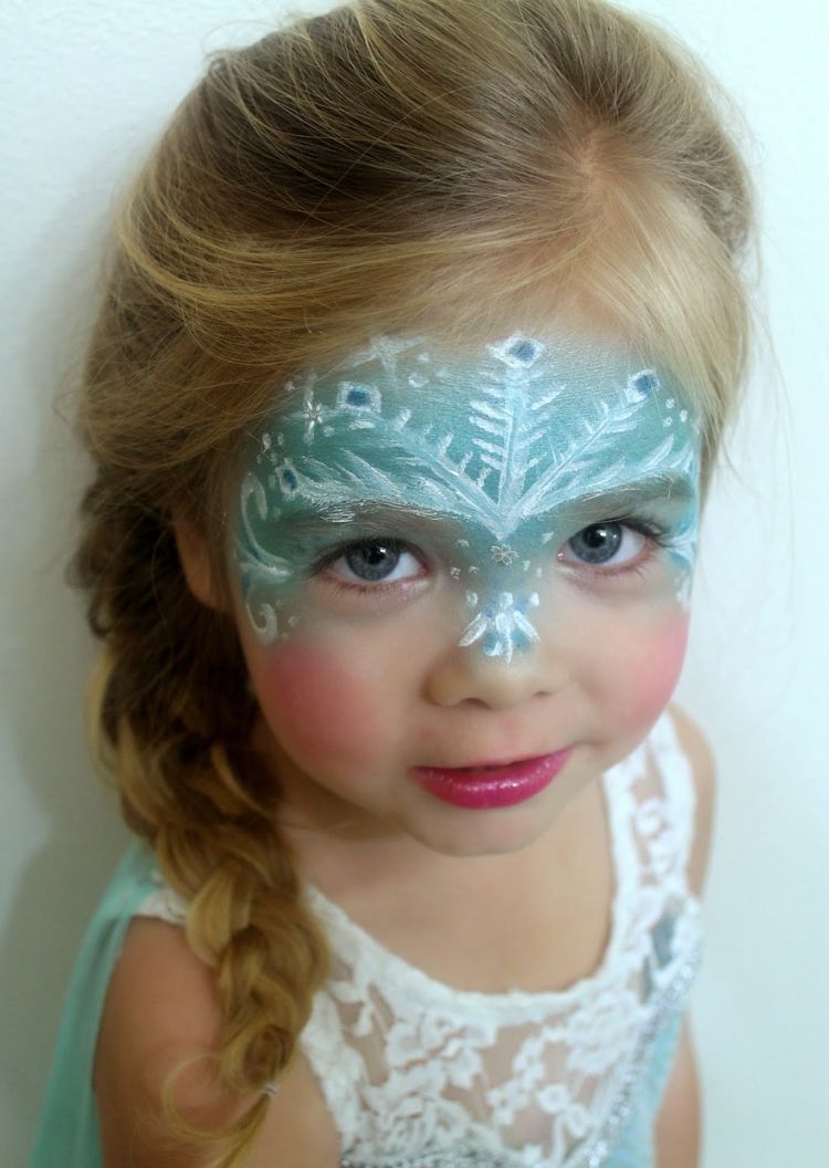 princezná make-up girl ľadová kráľovná biela