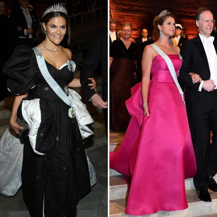 Princezná Madeleine a korunná princezná Victoria na udeľovaní Nobelových cien za rok 2019 v Štokholme