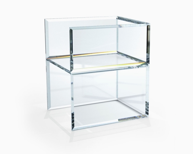 Kolekcia podrúčok nábytku hranol-glas italia-stoličky Podrúčky stoličky Sklo Italia podrúčky pravý uhol