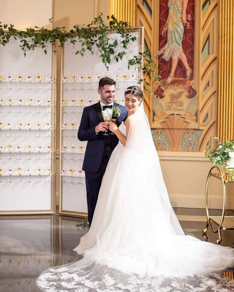 Nápady na svadobnú stenu šampanského