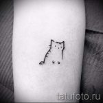 proste tatuaże kotów - zdjęcie gotowego tatuażu 02092016 2242 tatufoto.ru