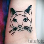 proste tatuaże kotów - zdjęcie gotowego tatuażu 02092016 6246 tatufoto.ru