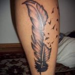 proste tatuaże na łydce - zdjęcie gotowego tatuażu 02092016 3257 tatufoto.ru