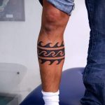 proste tatuaże na łydce - zdjęcie gotowego tatuażu 02092016 4258 tatufoto.ru
