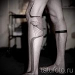 proste tatuaże na łydce - zdjęcie gotowego tatuażu 02092016 5259 tatufoto.ru
