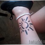 proste tatuaże na łydce - zdjęcie gotowego tatuażu 02092016 7261 tatufoto.ru