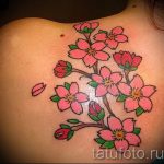 prosty tatuaż kwiatowy - zdjęcie gotowego tatuażu 02092016 1343 tatufoto.ru