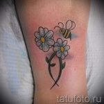 prosty tatuaż kwiatowy - zdjęcie gotowego tatuażu 02092016 4346 tatufoto.ru