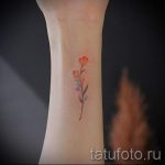 proste kwiaty tatuażu - zdjęcie gotowego tatuażu 02092016 5347 tatufoto.ru