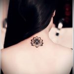 proste kwiaty tatuażu - zdjęcie gotowego tatuażu 02092016 7349 tatufoto.ru