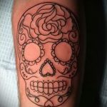 prosty tatuaż czaszki - zdjęcie gotowego tatuażu 02092016 1354 tatufoto.ru