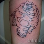 prosty tatuaż czaszki - zdjęcie gotowego tatuażu 02092016 2355 tatufoto.ru