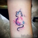 einfache Katze Tattoo - Zdjęcia z fertigen Tätowierung 02092016 1008 tatufoto.ru