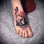 proste tatuaże czaszki - zdjęcia gotowego tatuażu 02092016 1069 tatufoto.ru