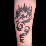 prosty tatuaż smoka - zdjęcie gotowego tatuażu 02092016 1074 tatufoto.ru