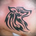 prosty tatuaż wilka - zdjęcie gotowego tatuażu 02092016 1090 tatufoto.ru