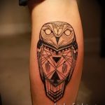 prosty, tatouage sur son mollet - une photo du tatouage fini 02092016 1113 tatufoto.ru