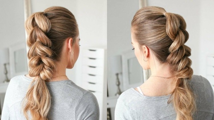 rýchle updos pre dlhé vlasy rovný cop návod