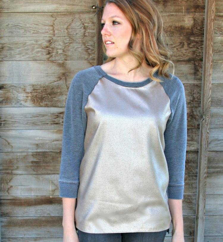 Sveter s koženými detailmi a zdobený kožou Sveter-ozdoba-koža-prichytenie-nápady