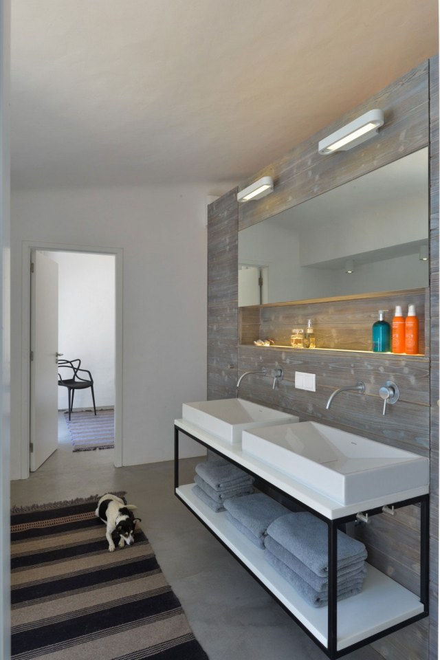 Drevený laminát na stenu-casa-dos-terracos-kúpeľňa-umývadlo