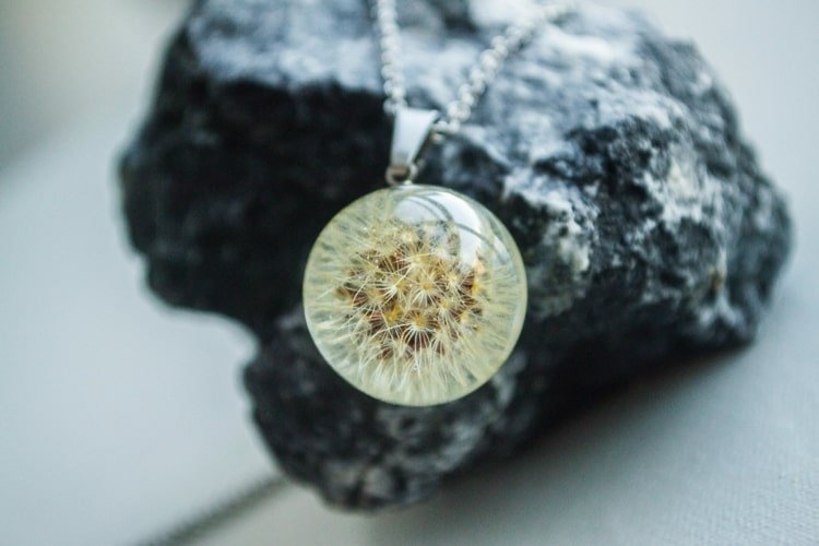 Zachovanie púpavy v syntetickej živici - DIY nápad na rozdávanie