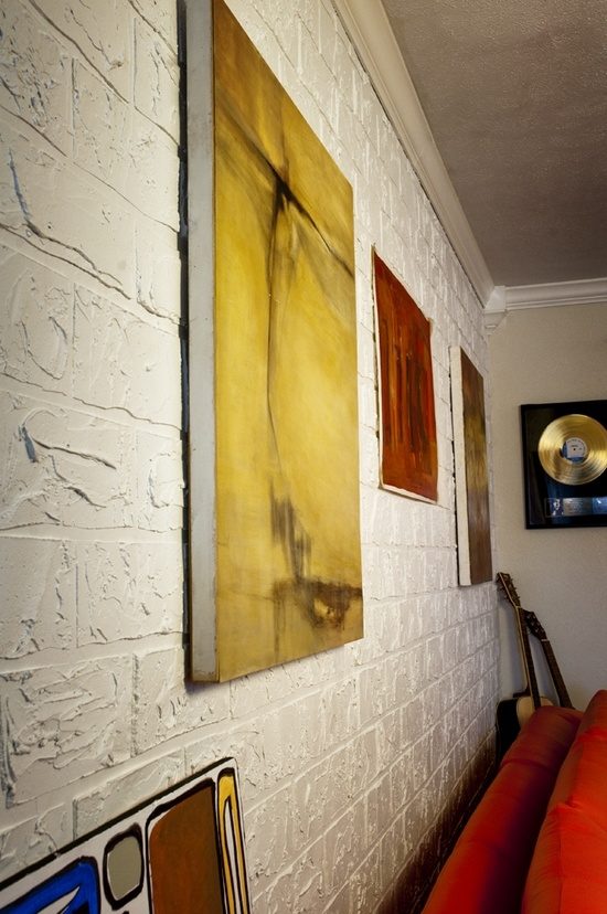 Omietky stien tehlový povrch efekt maľovanie