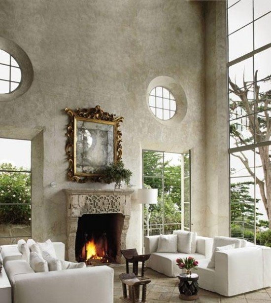 Dekoratívny dizajn steny-omietka-betón-prírodný vzhľad kameňa