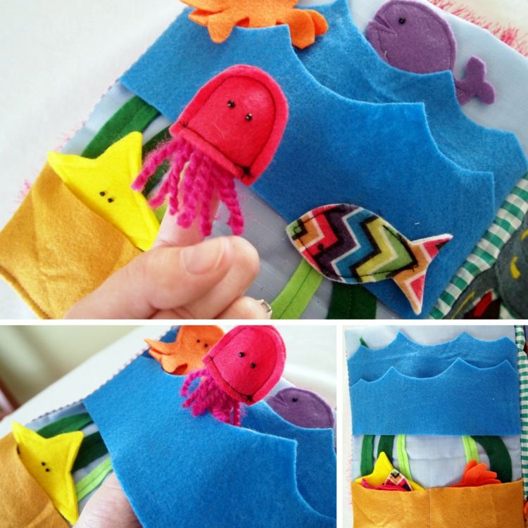 tichá kniha prstové bábkové divadlo morská téma medúza hviezdica veľryba