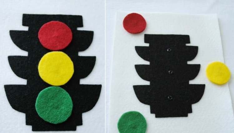 tichá kniha bez šitia na semafore zapínanie na suchý zips