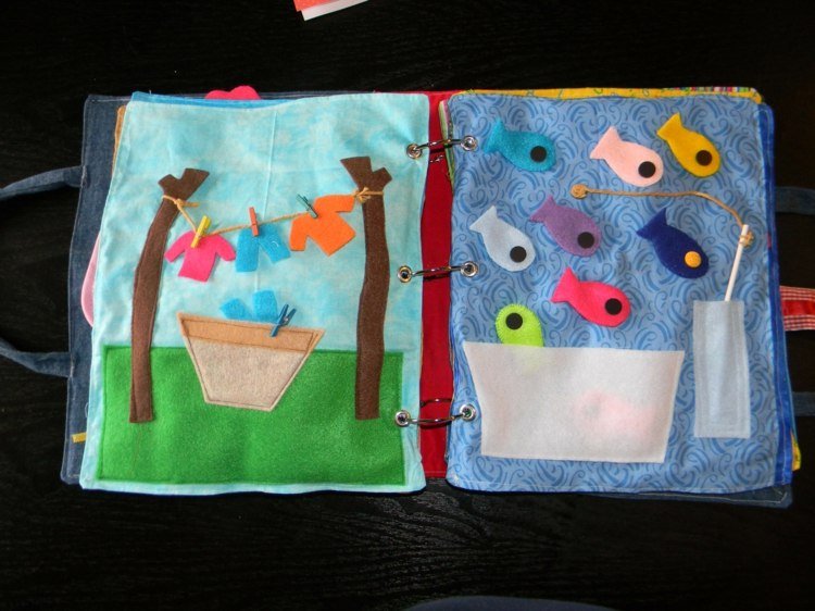 tichá kniha-umývanie-zavesenie-rybačka-magnet