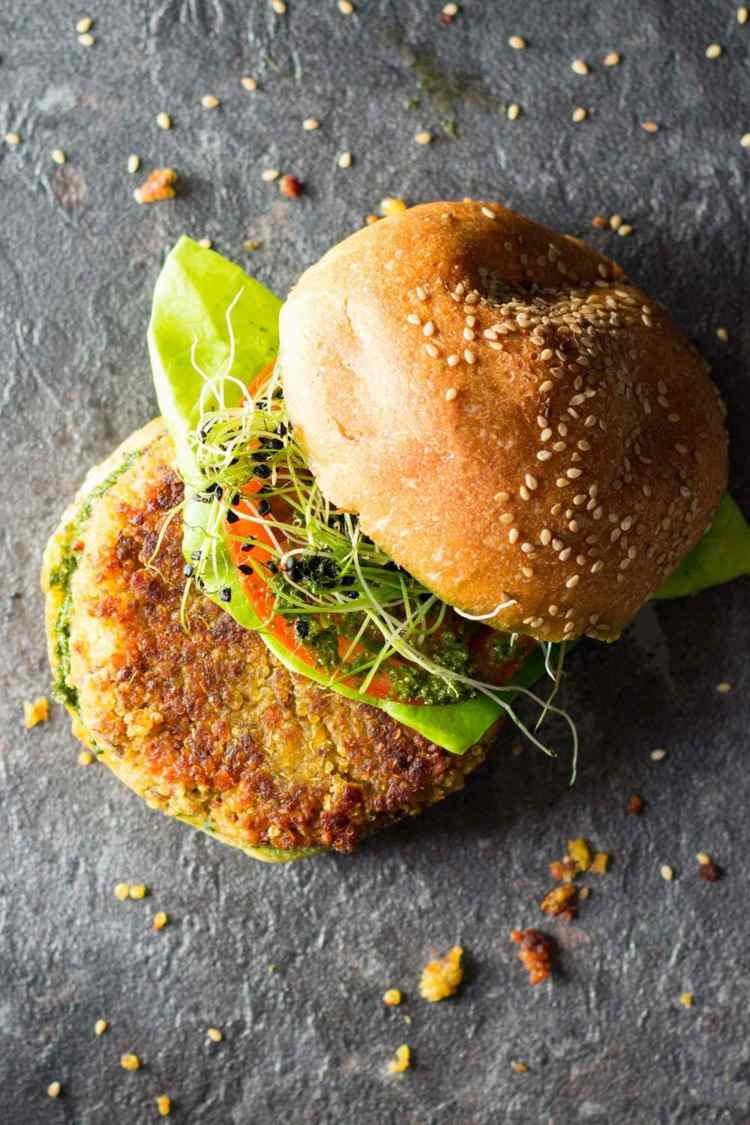 burger-vegan-quinoa-bezlepkové-nízke sacharidy