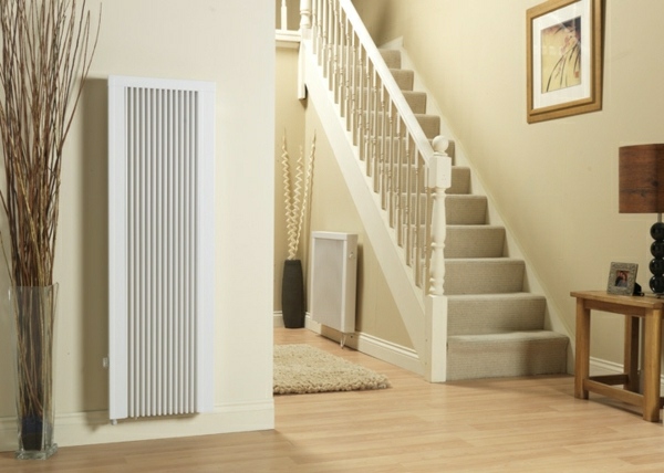 Vykurovacie systémy moderné radiátorové schodisko do obývačky Radiátor obývacia izba schodisko chodba dizajn