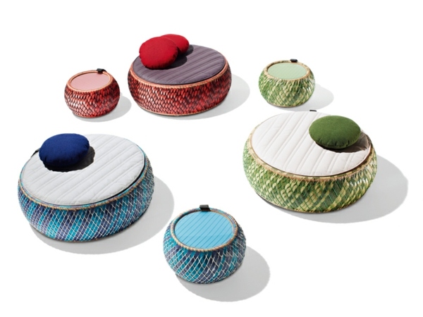 Salónikový nábytok modrý a zelený Salónikový set nábytku modro červený nízky nábytok