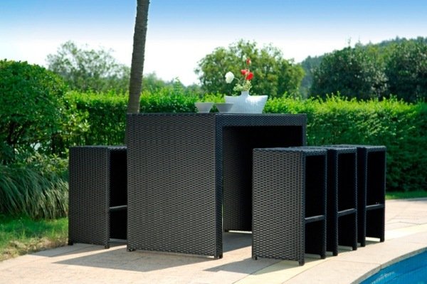 Terasový nábytok ratanový dizajnový záhradný nábytok