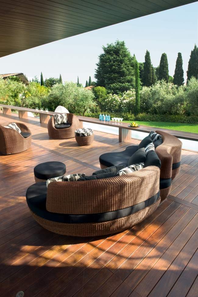 Ratanový salónik terasa sedačka pohovka modulárna stolička LesIles Ratanová sedacia sedačka modulárna stolička na kreslo LesIles