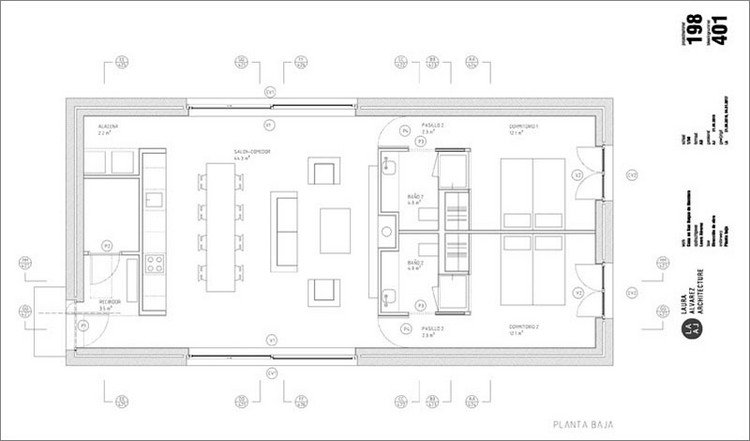 chata hrubý prírodný kameň fasáda pôdorys interiér