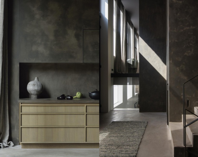 antracitová farebná skrinka obývacie príslušenstvo chodba