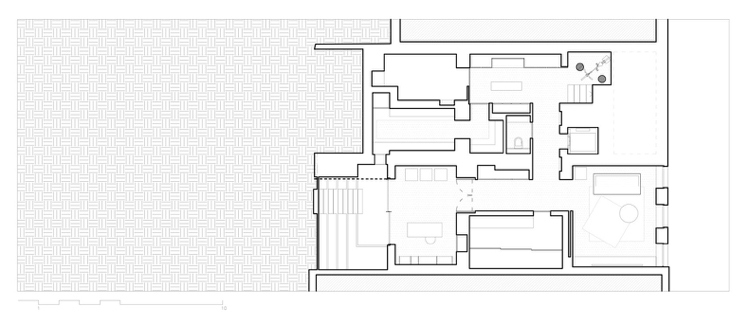 interiérový dizajn suterénu v antracitovej farbe