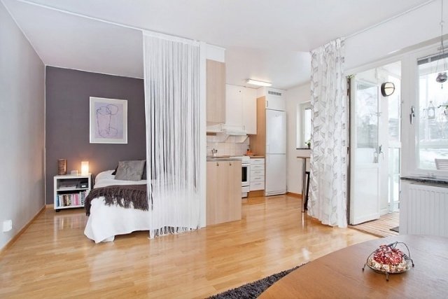 obývacia izba-spálňa-oddeliť-jedna-izba-byt-nápady